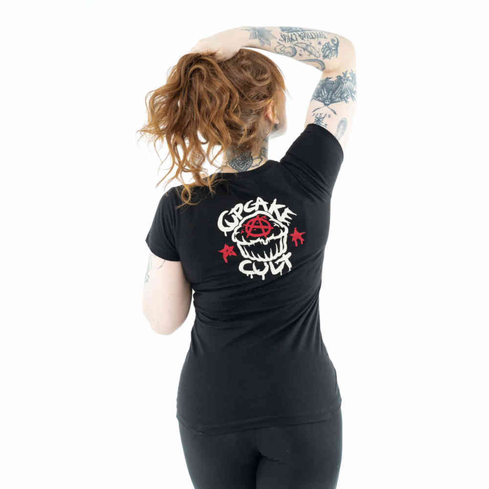 Cupcake Cult - Comic Bunny Dames Tshirt - Zwart